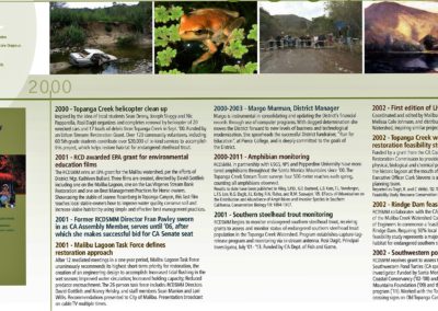 RCD timeline graphic 2000-2002