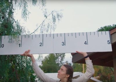 Pauline and 5 ft ruler_video series still