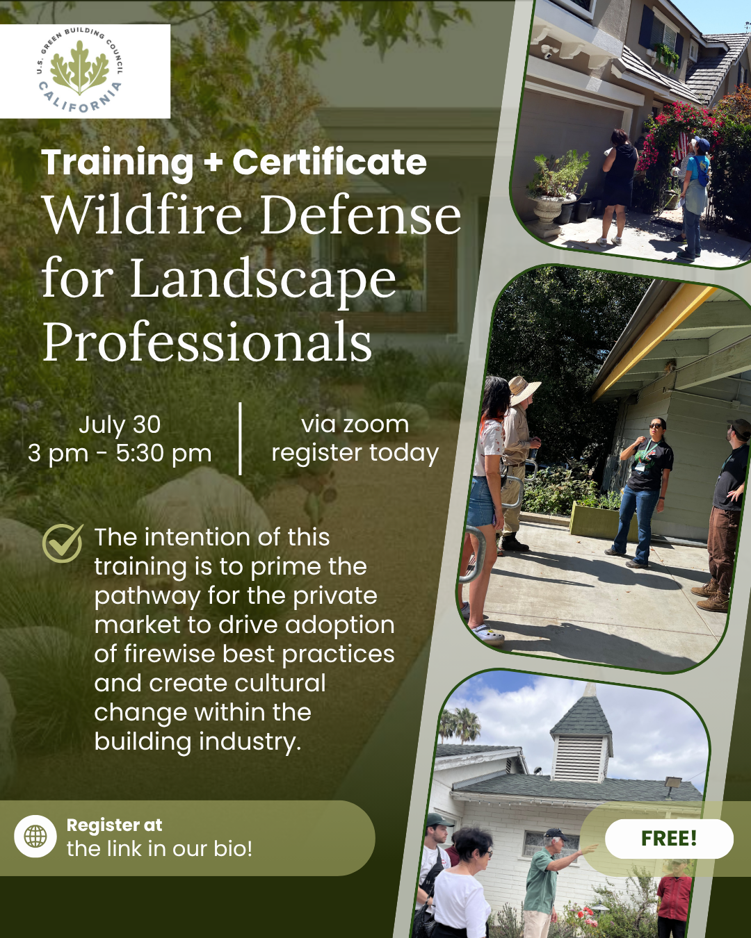 Wildfire Defense Training for Landscape Professionals 7.30.26